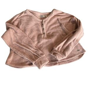 Hollister women's large blush pink cropped sweater